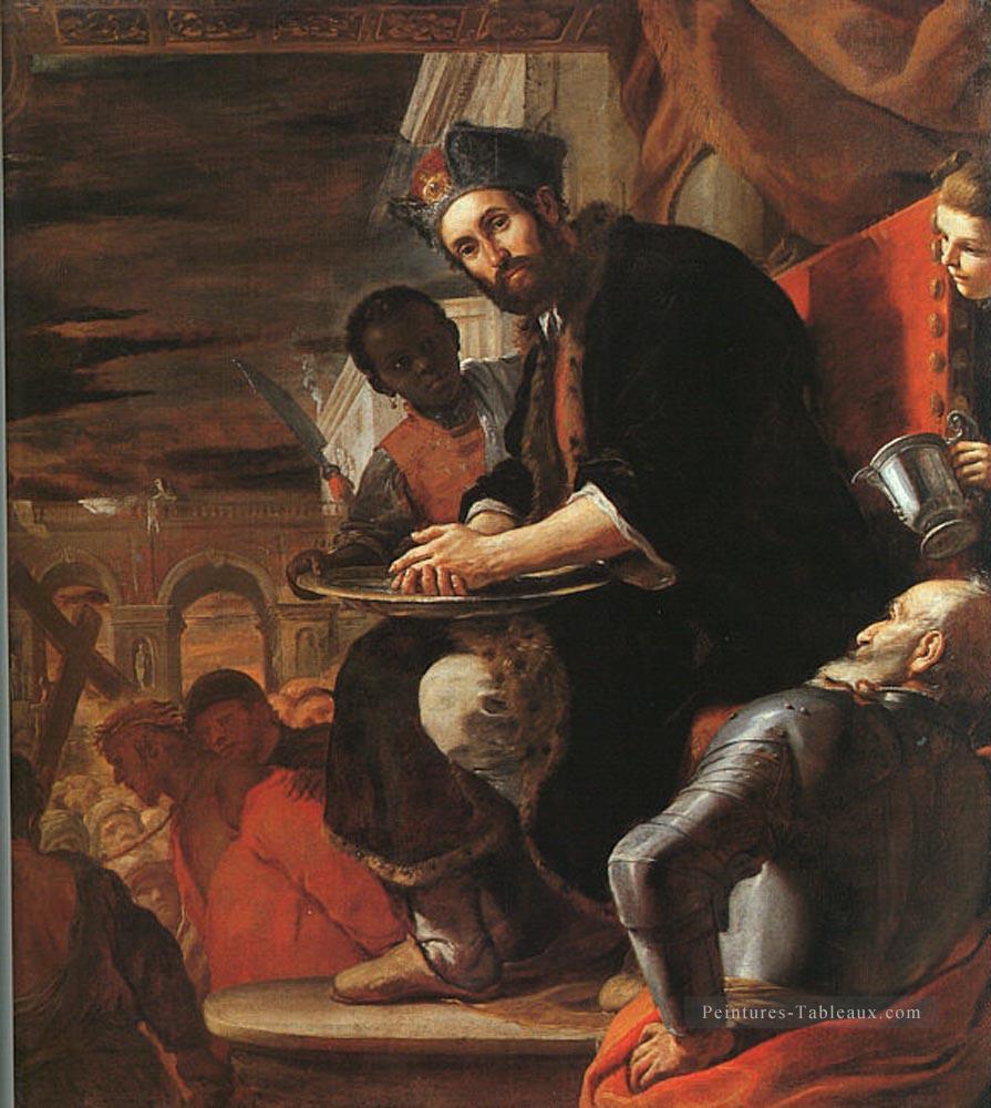 Pilate se lave les mains Baroque Mattia Preti Peintures à l'huile